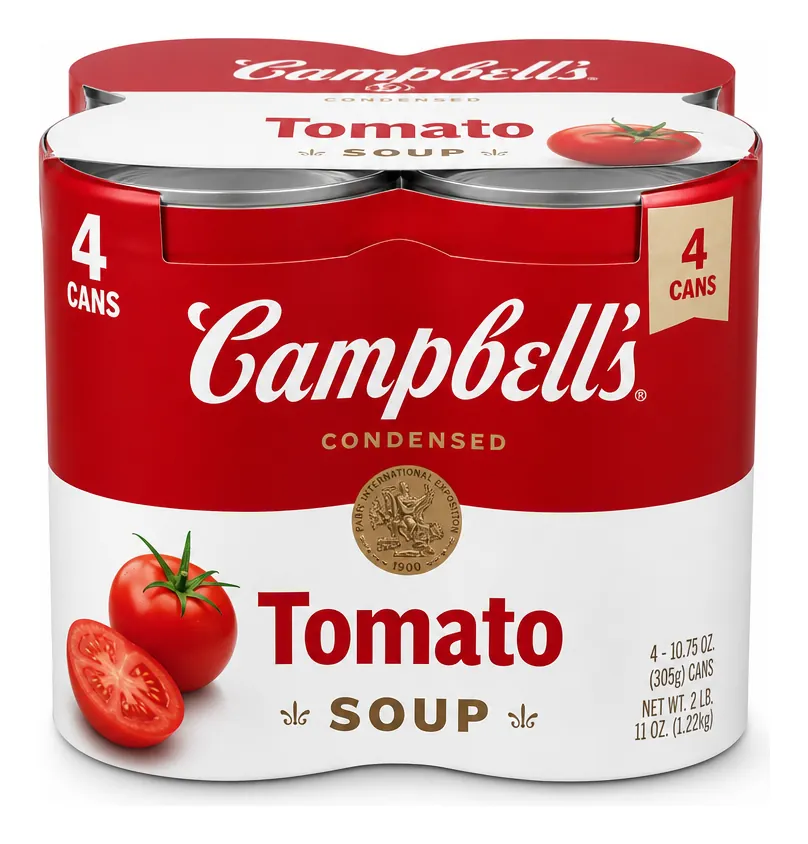 Campbell's Condensed Tomato Soup, 10.75 oz, Four-Pack product package