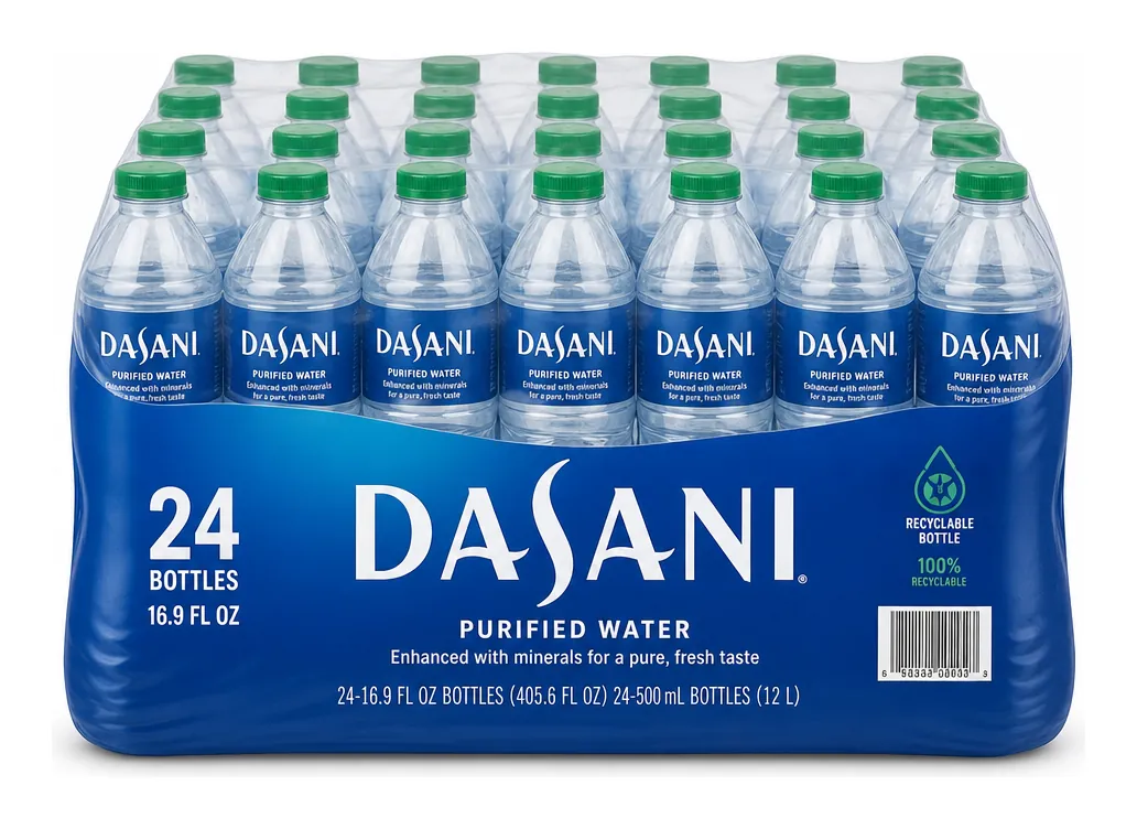 Dasani Purified Water, 16.9 fl oz Bottles, 24-Pack product package