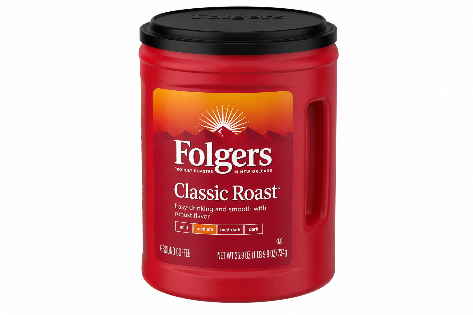 Folgers Classic Roast Ground Coffee, 25.9 oz product package