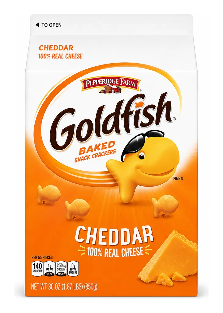 Goldfish Cheddar Crackers, 30 oz product package