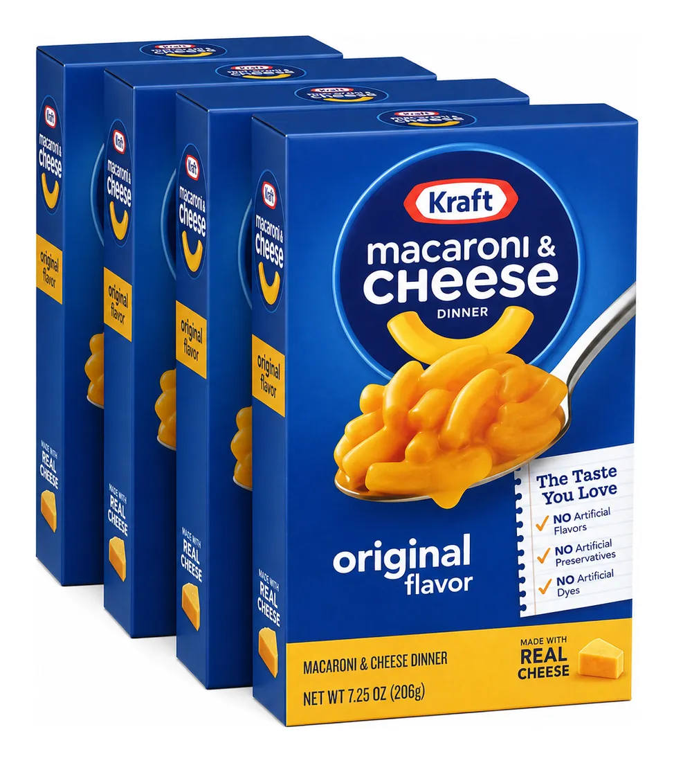 Kraft Original Macaroni and Cheese Dinner, Five-Pack product package