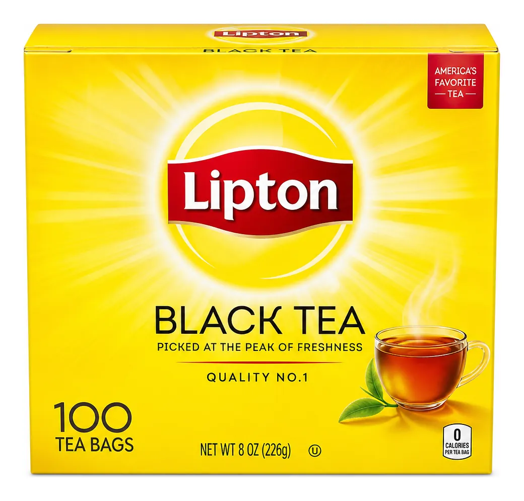 Lipton Black Tea Bags, 100 Count product package