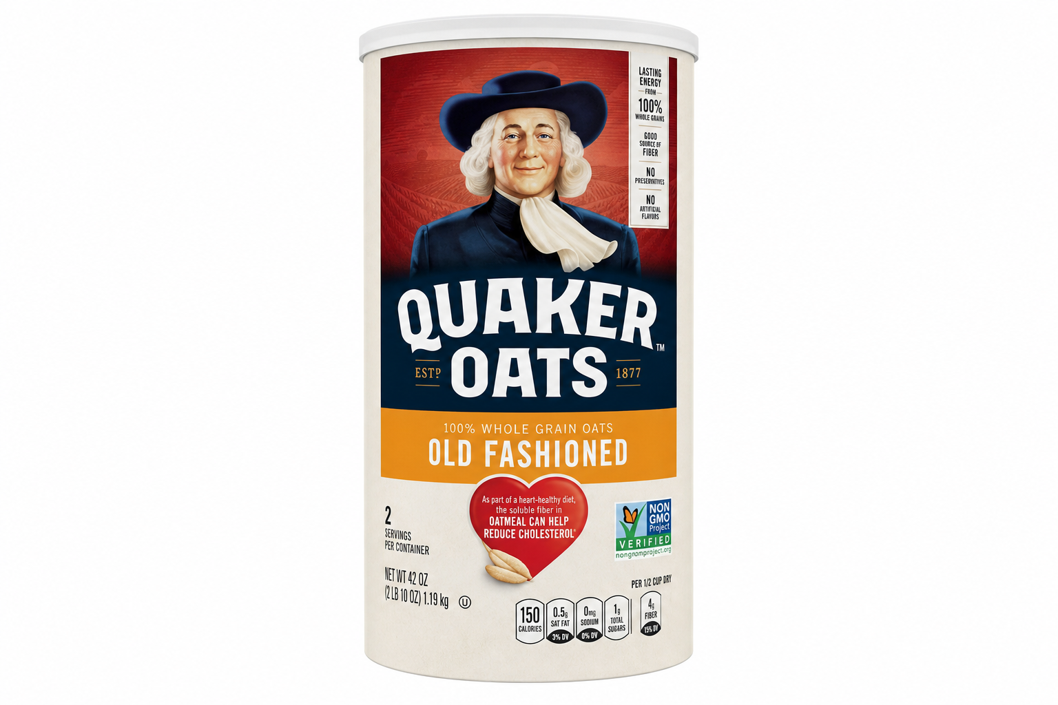 Quaker Old Fashioned Oats, 42 oz product package